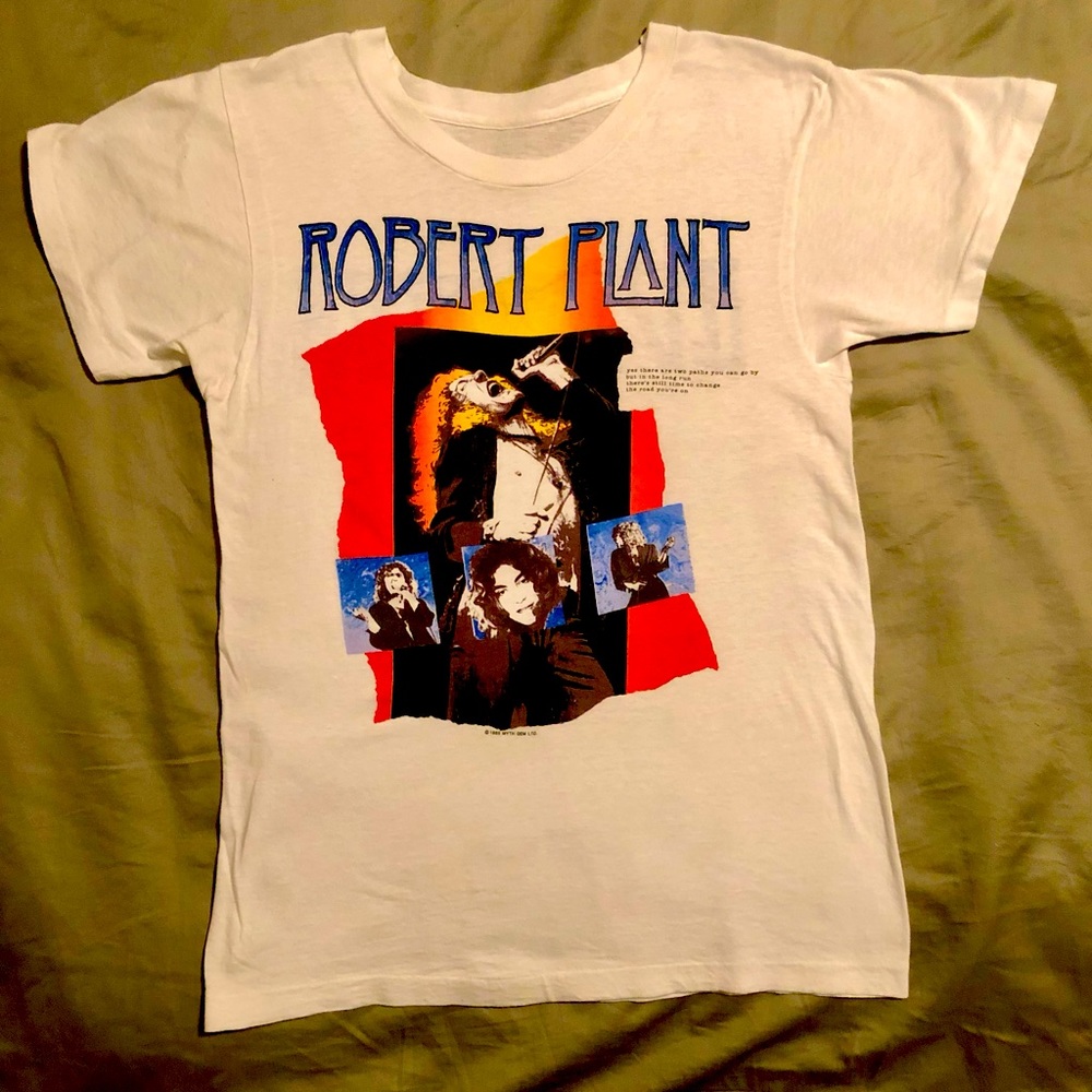 Robert Plant Led Zeppelin vintage 1985 world tour T shirt